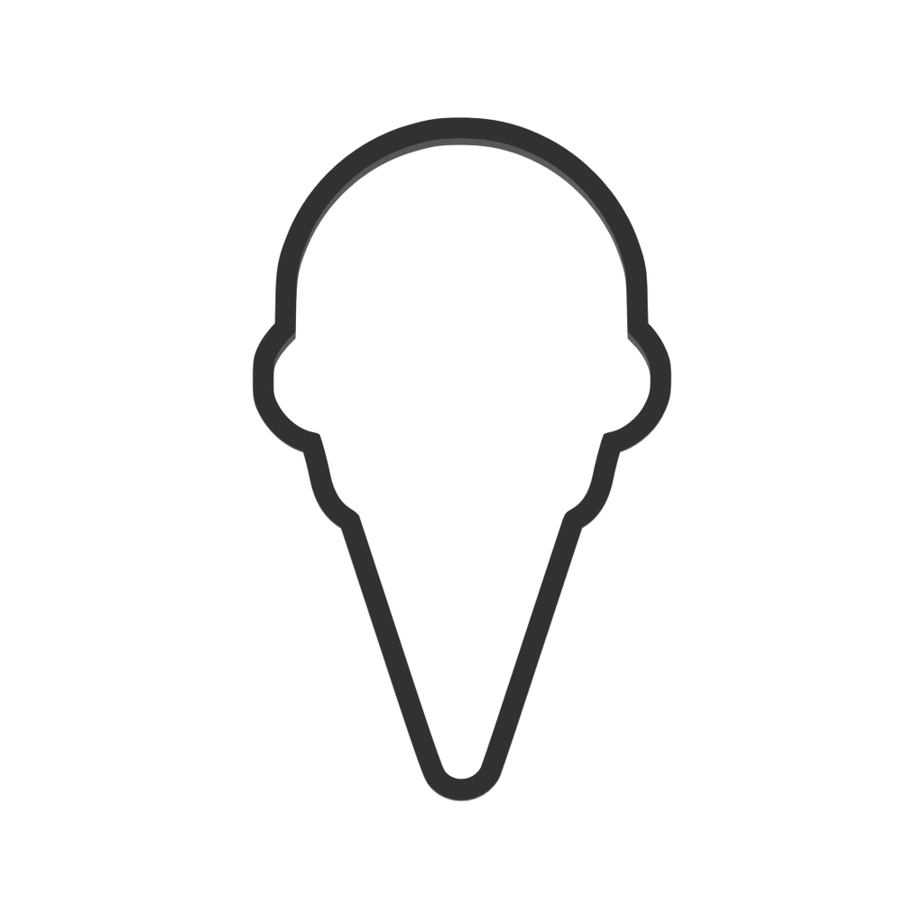 Ice Cream Cone Cookie Cutter with Easy Push Design — photo 3