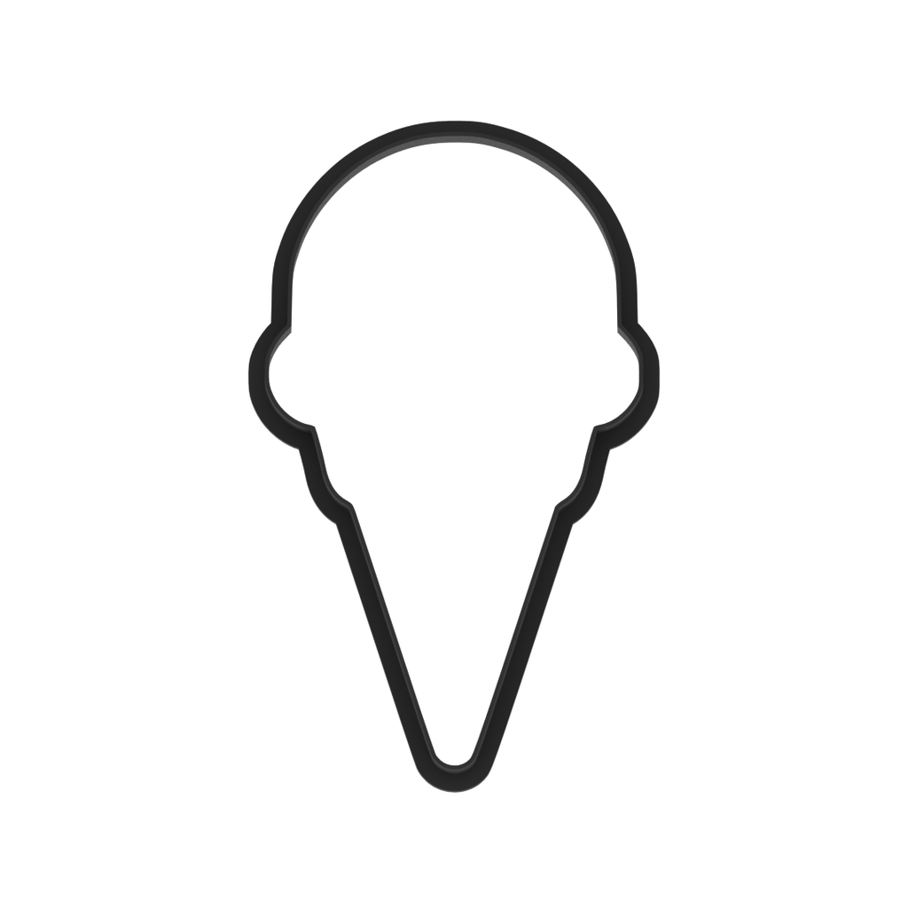 Ice Cream Cone Cookie Cutter with Easy Push Design — photo 5