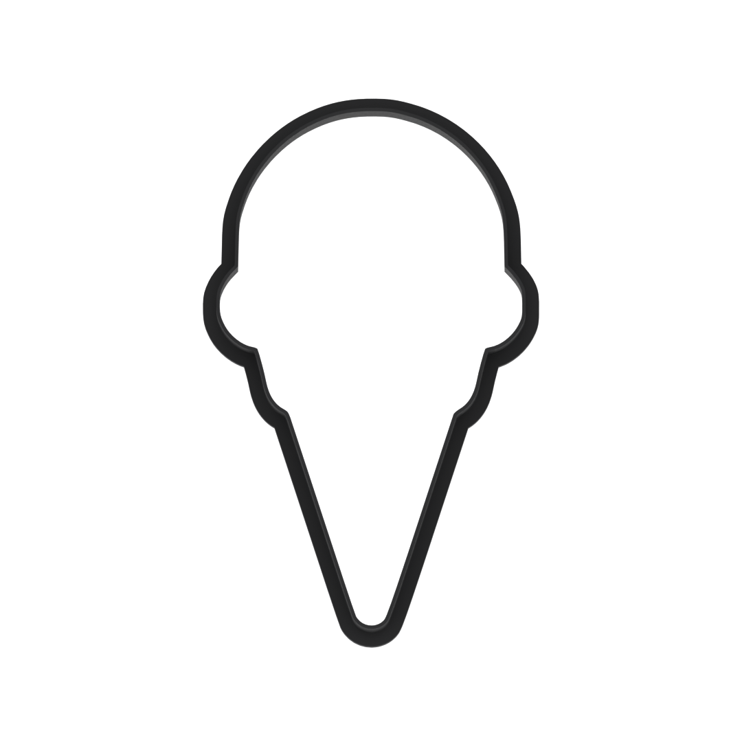 Ice Cream Cone Cookie Cutter with Easy Push Design — photo 5