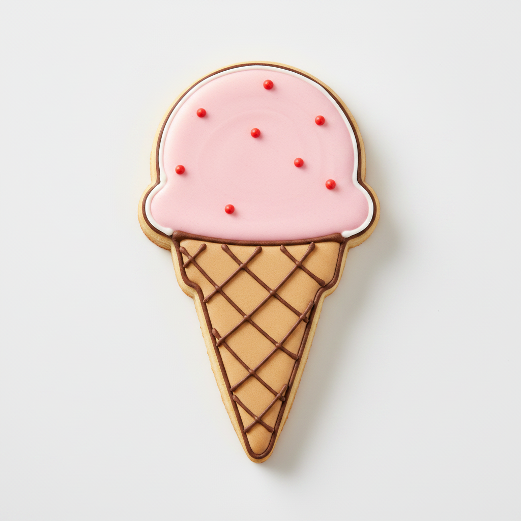 Ice Cream Cone Cookie Cutter with Easy Push Design — photo 2