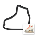 Ice Skate Cookie Cutter with Easy Push Design — main photo
