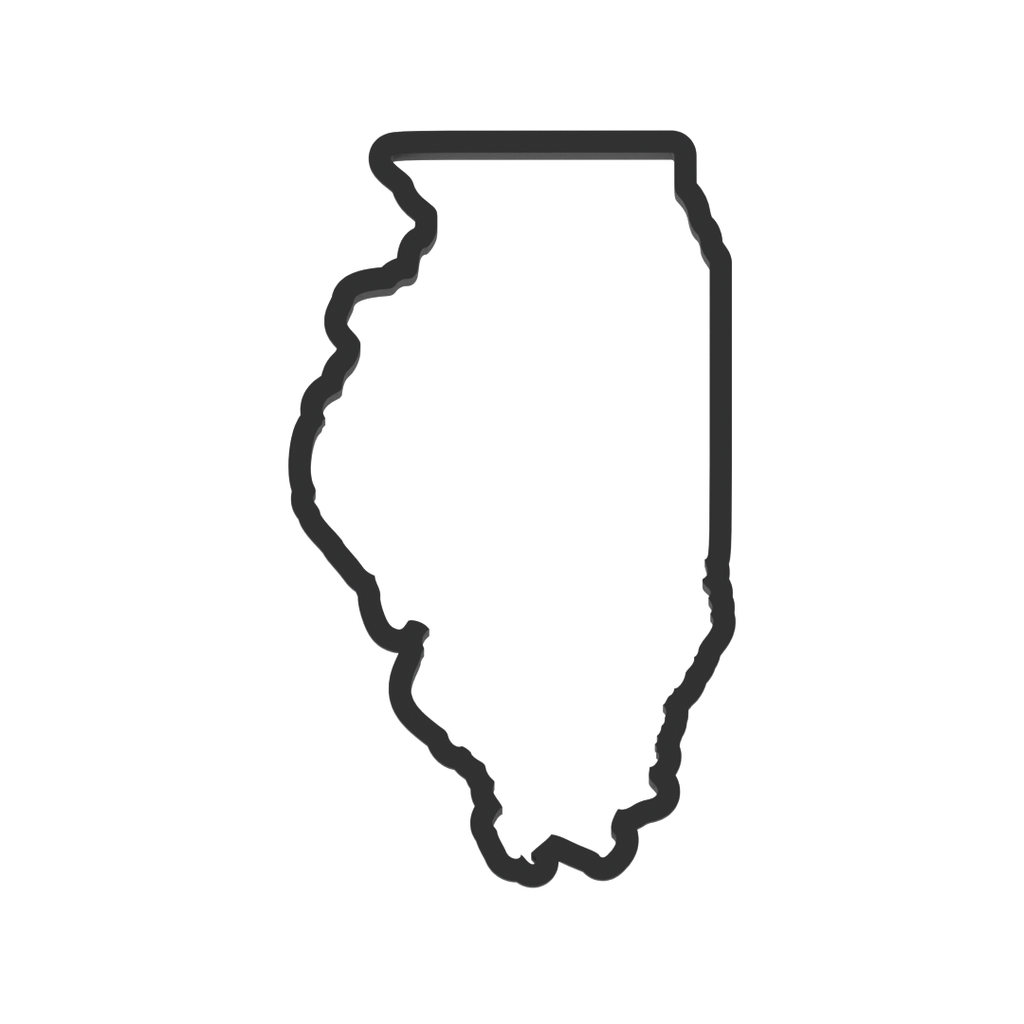 Illinois State Cookie Cutter with Easy Push Design — photo 3