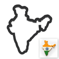 India Cookie Cutter with Easy Push Design — main photo