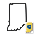 Indiana State Cookie Cutter with Easy Push Design — main photo