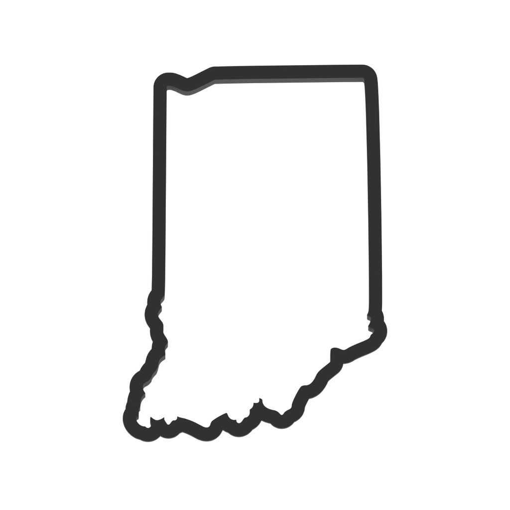 Indiana State Cookie Cutter with Easy Push Design — photo 3