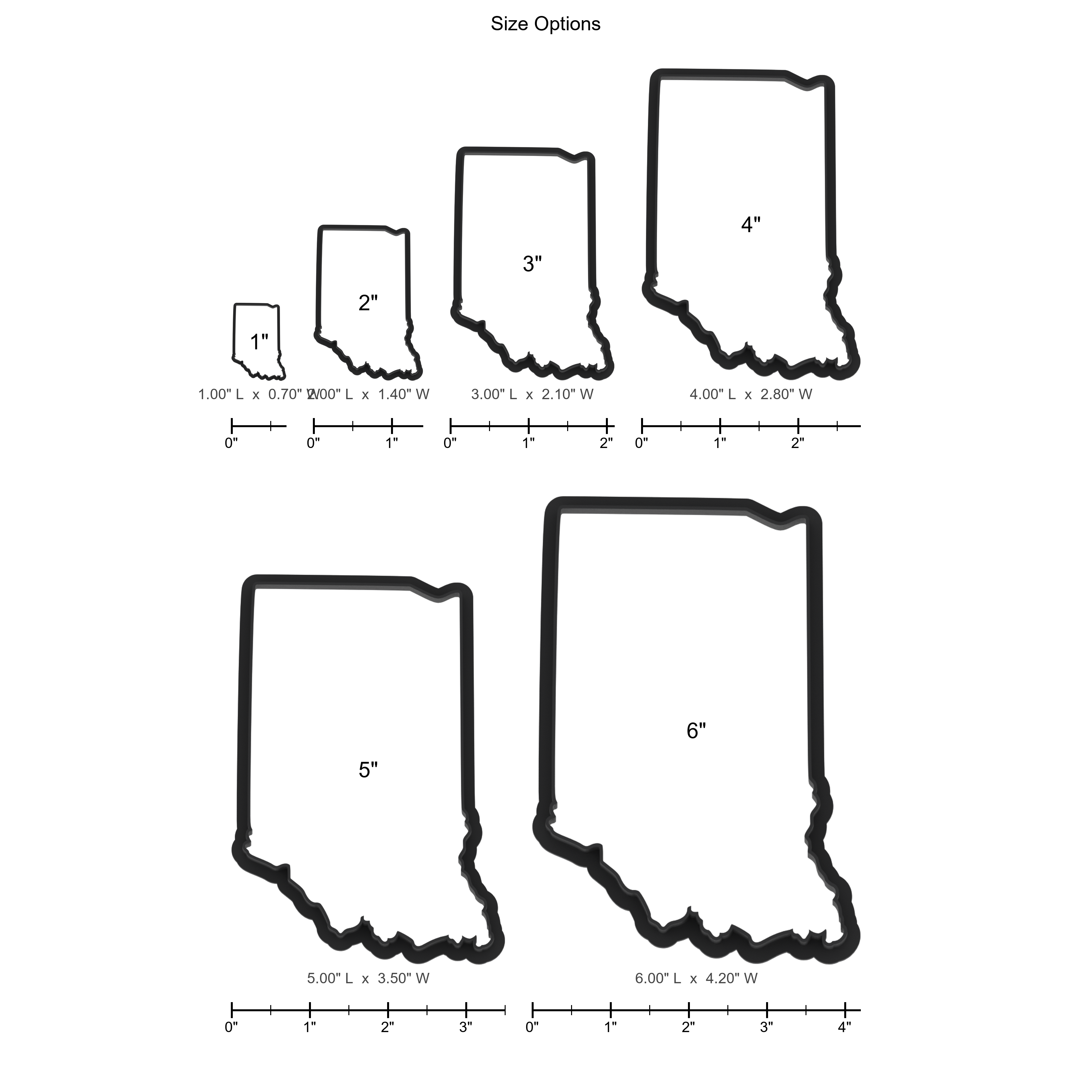 Indiana State Cookie Cutter with Easy Push Design — photo 5