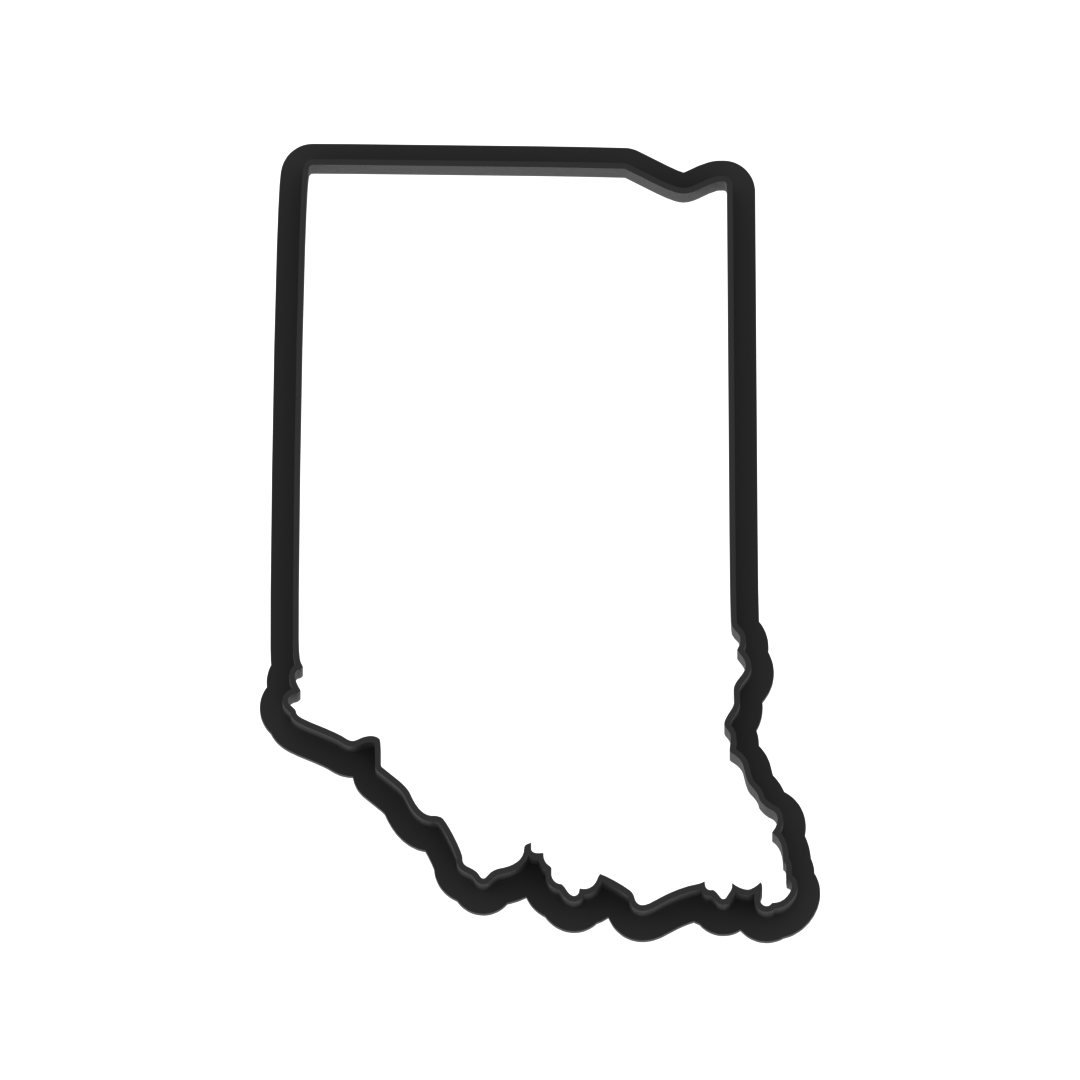 Indiana State Cookie Cutter with Easy Push Design — photo 6