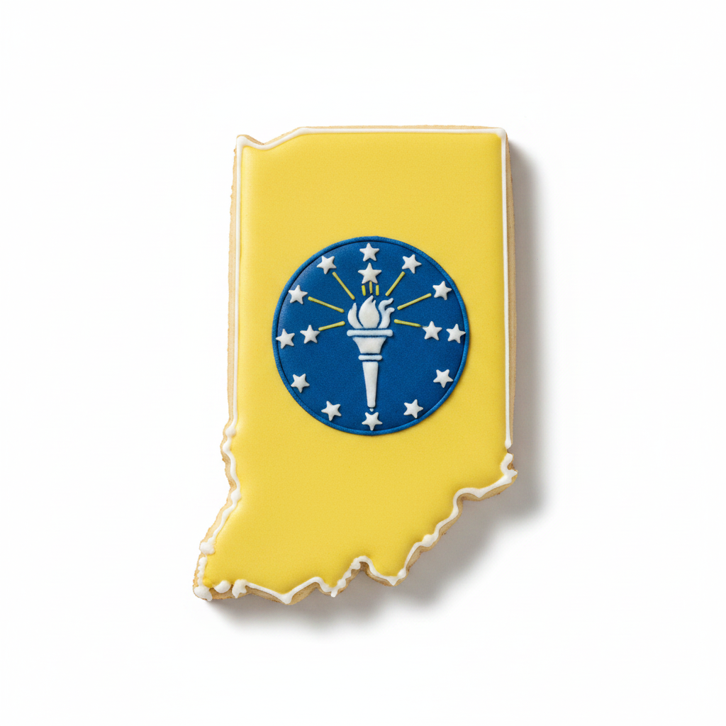 Indiana State Cookie Cutter with Easy Push Design — photo 2