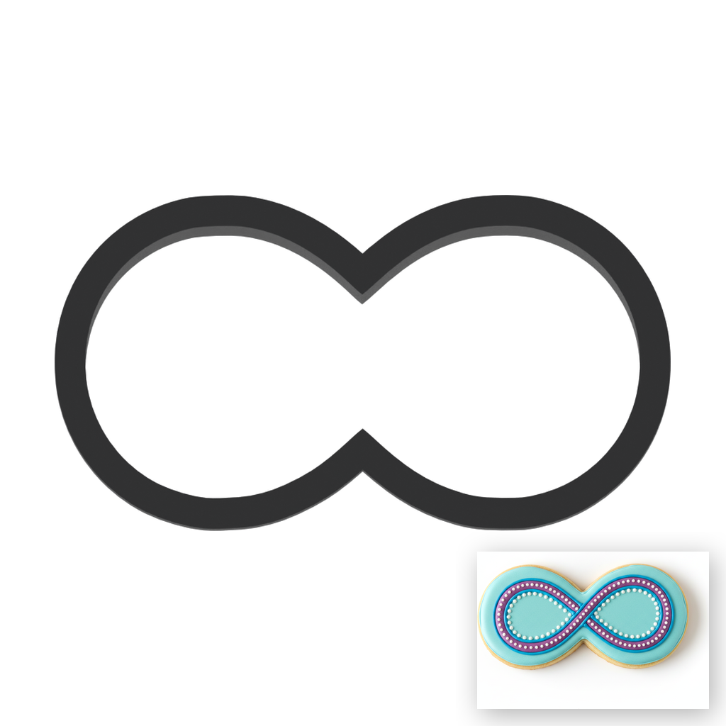 Infinity Symbol Cookie Cutter with Easy Push Design — main photo