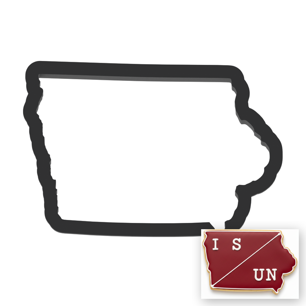 Iowa State Cookie Cutter with Easy Push Design — main photo