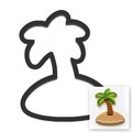 Island With Palm Tree Cookie Cutter with Easy Push Design — main photo