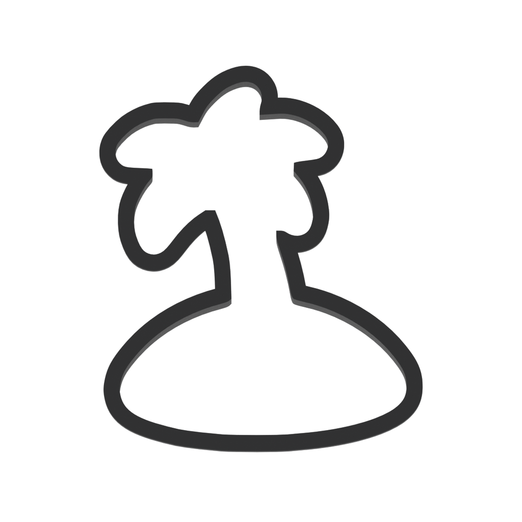 Island With Palm Tree Cookie Cutter with Easy Push Design — photo 3