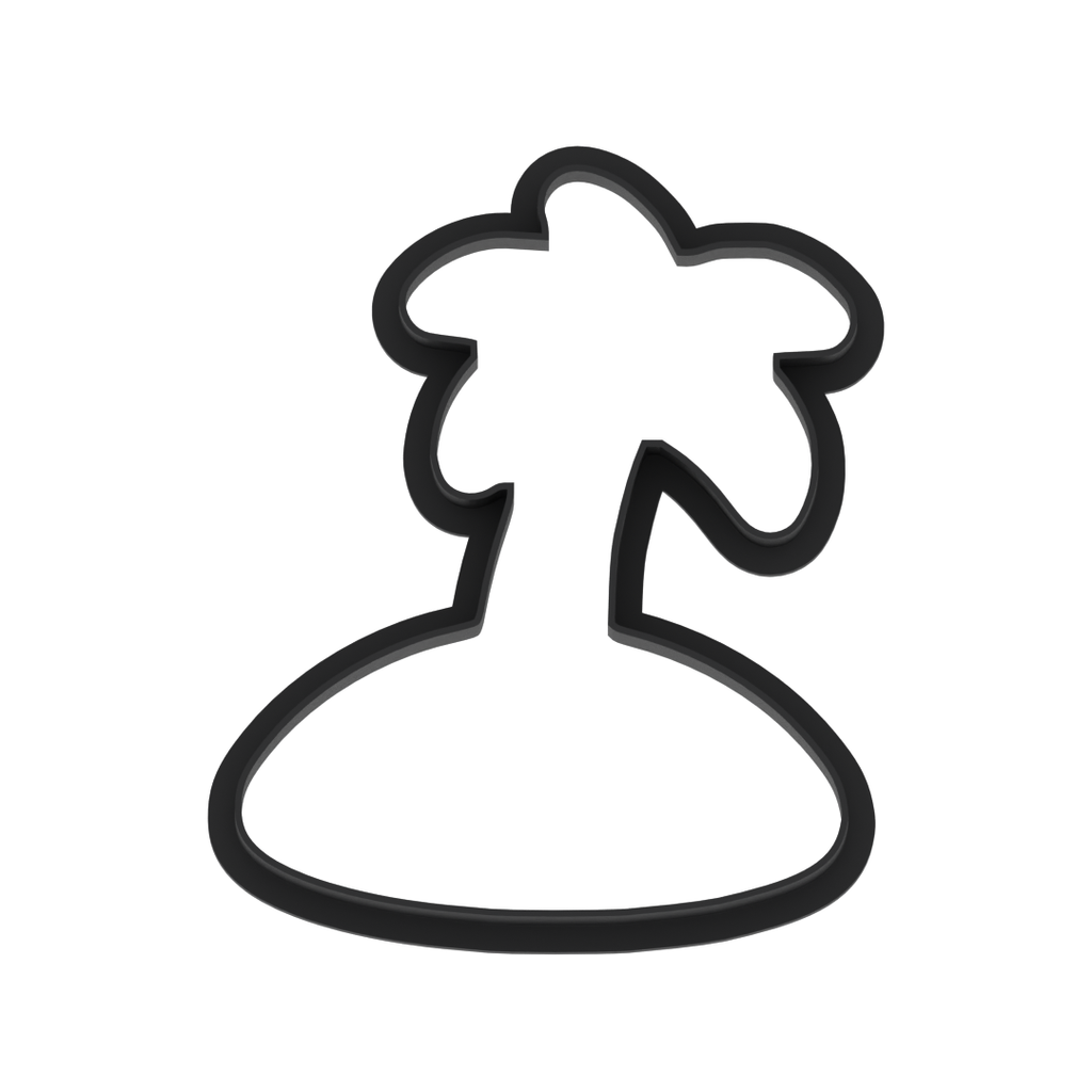 Island With Palm Tree Cookie Cutter with Easy Push Design — photo 5