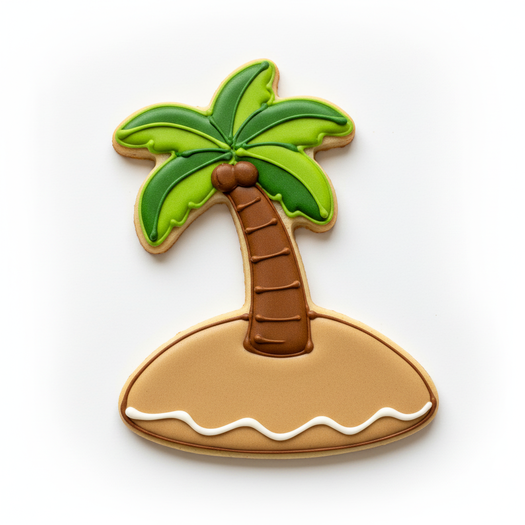 Island With Palm Tree Cookie Cutter with Easy Push Design — photo 2