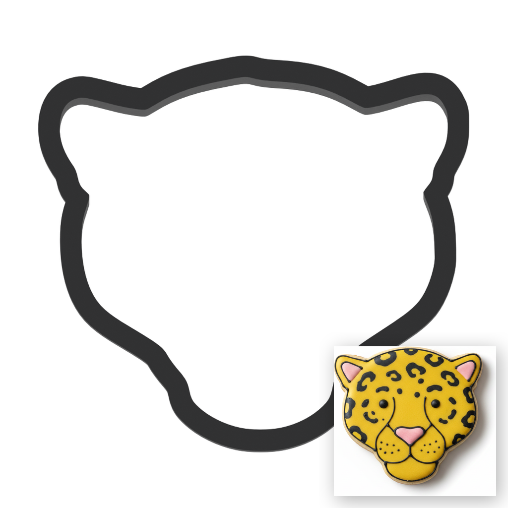 Jaguar Head Cookie Cutter with Easy Push Design — main photo