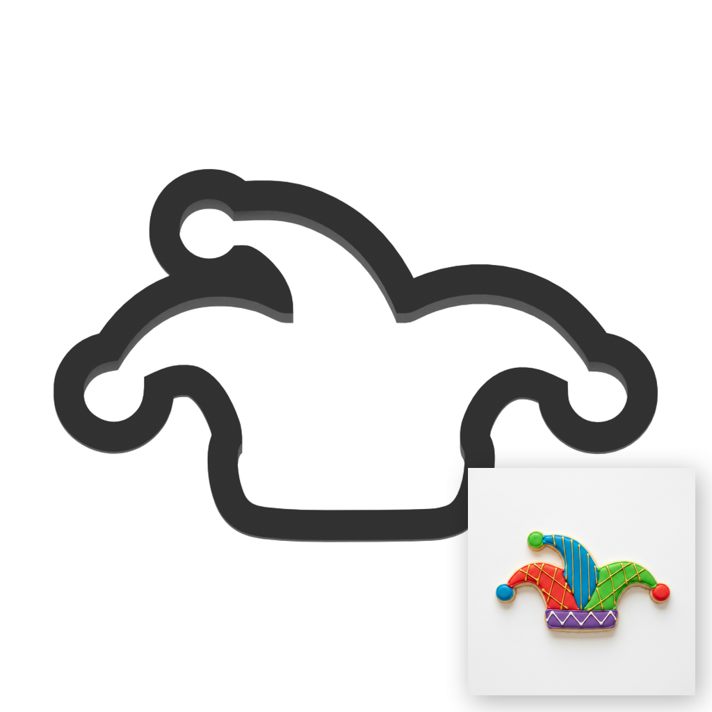 Joker Hat Cookie Cutter with Easy Push Design — main photo