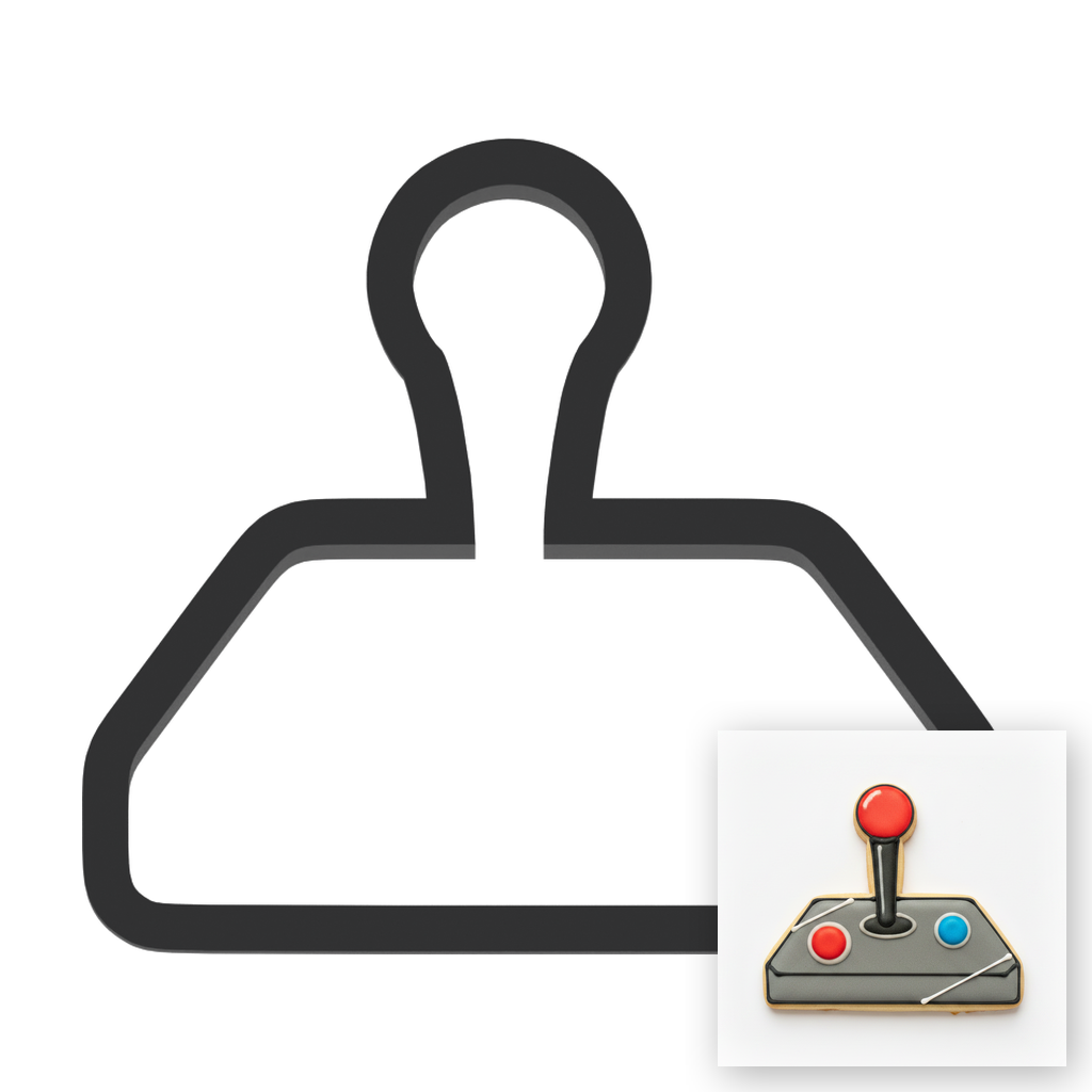 Joystick Cookie Cutter with Easy Push Design — main photo