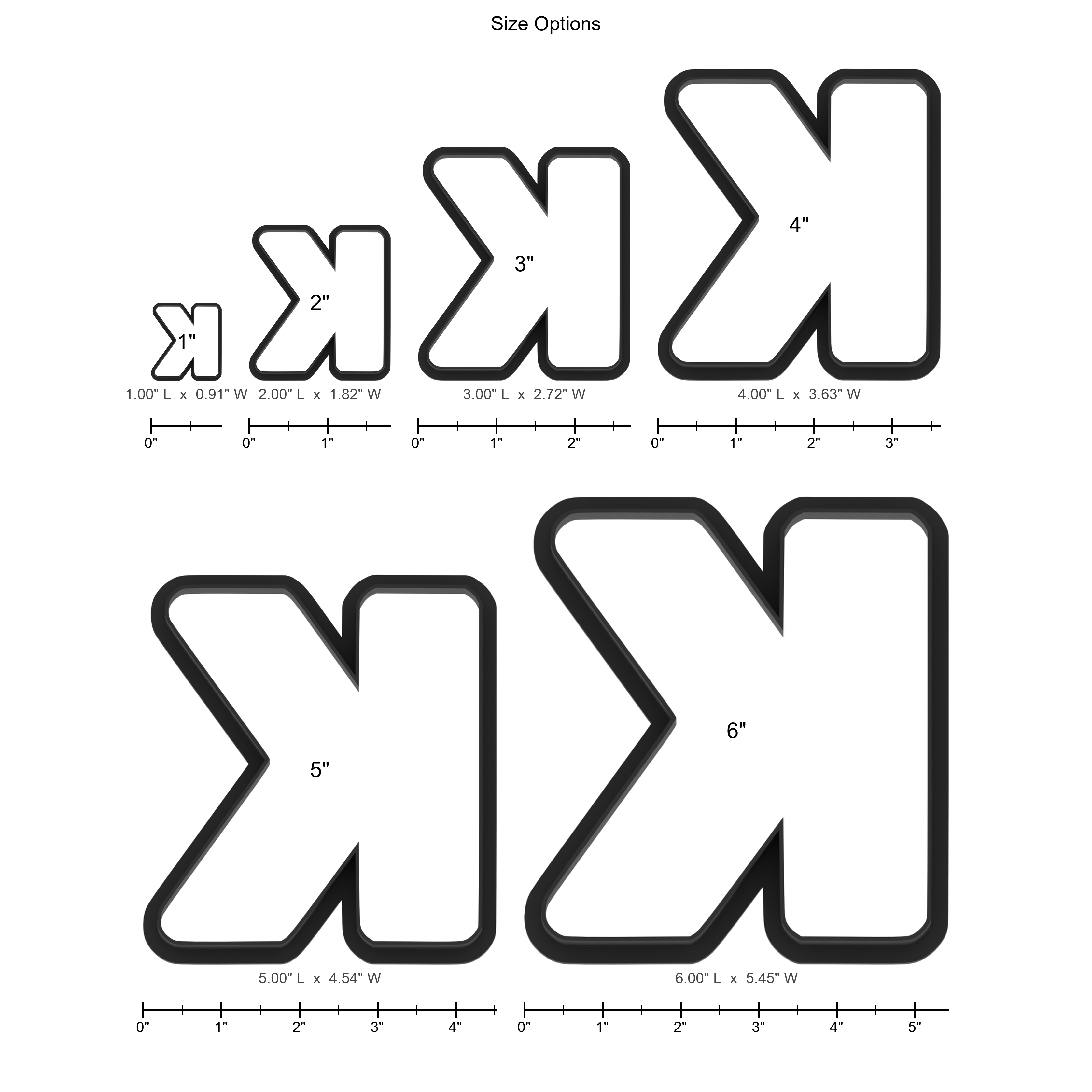 K Capital Block Letter Cookie Cutter with Easy Push Design — photo 5
