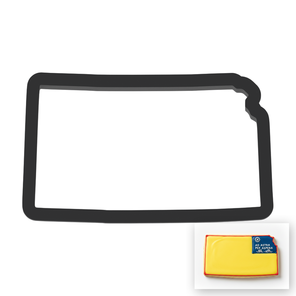 Kansas State Cookie Cutter with Easy Push Design — main photo