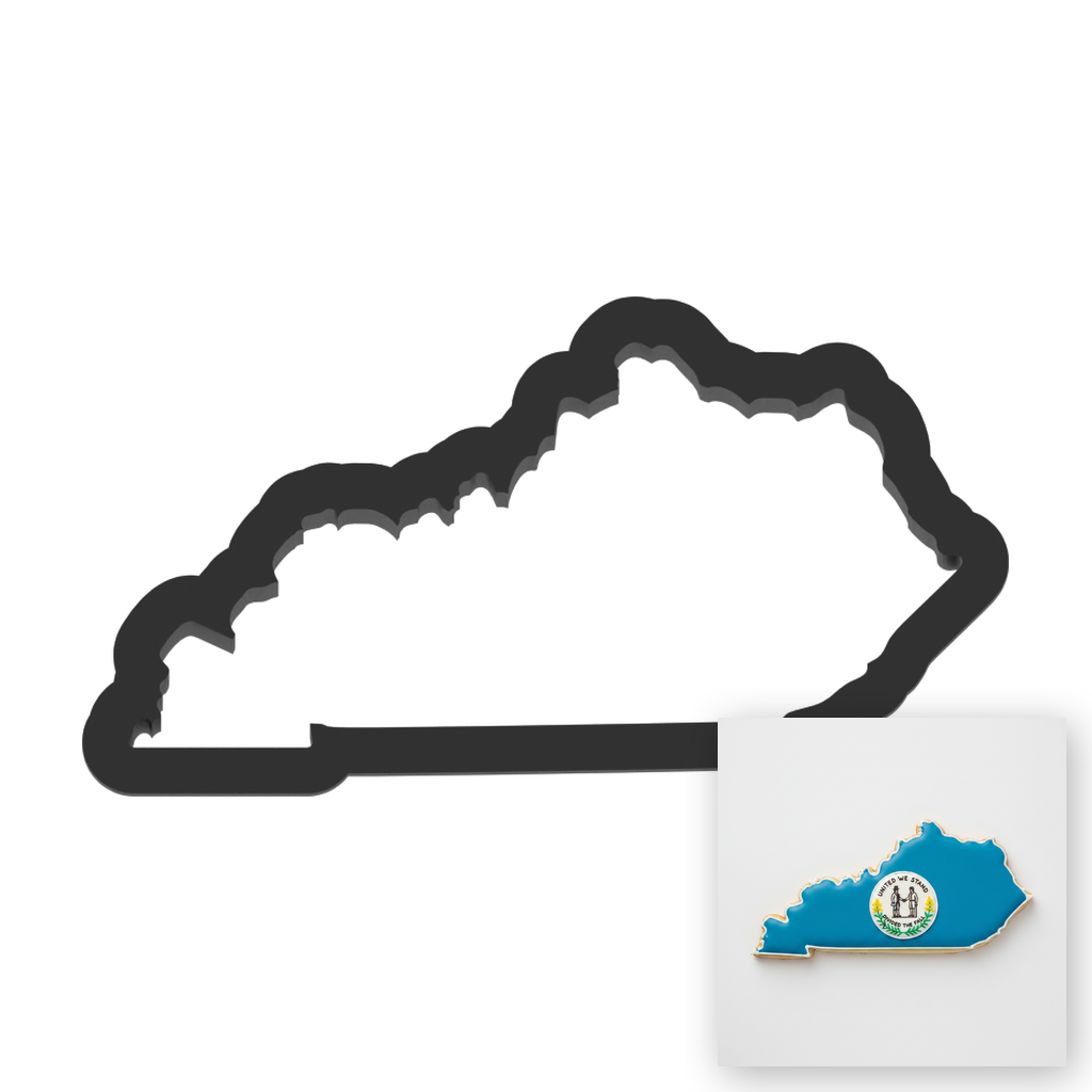 Kentucky State Cookie Cutter with Easy Push Design — main photo