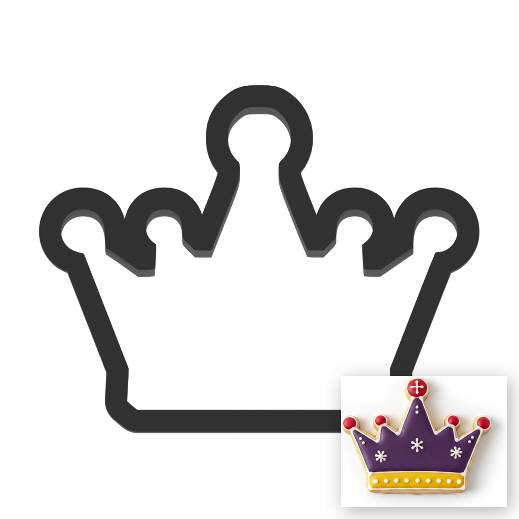 King Crown Cookie Cutter with Easy Push Design — main photo