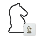 Knight Chess Piece Cookie Cutter with Easy Push Design — main photo