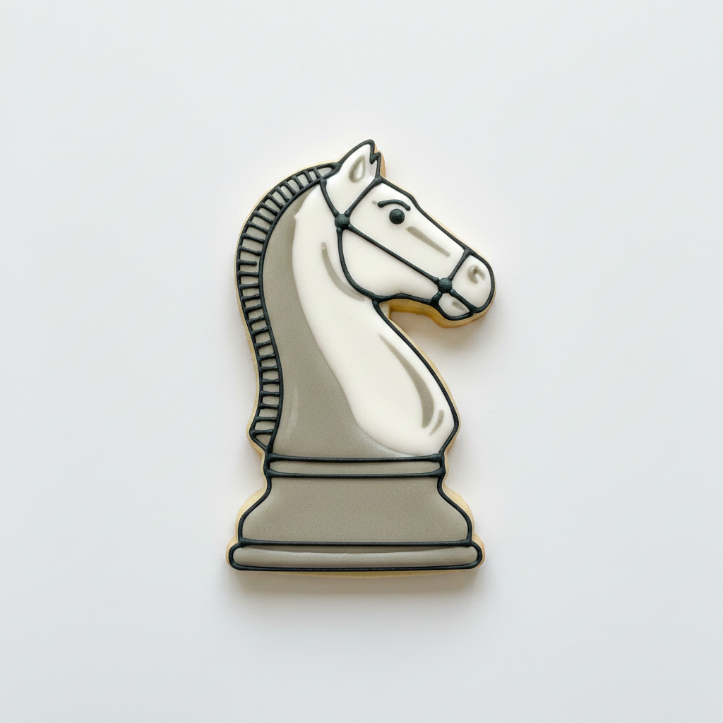 Knight Chess Piece Cookie Cutter with Easy Push Design — photo 2