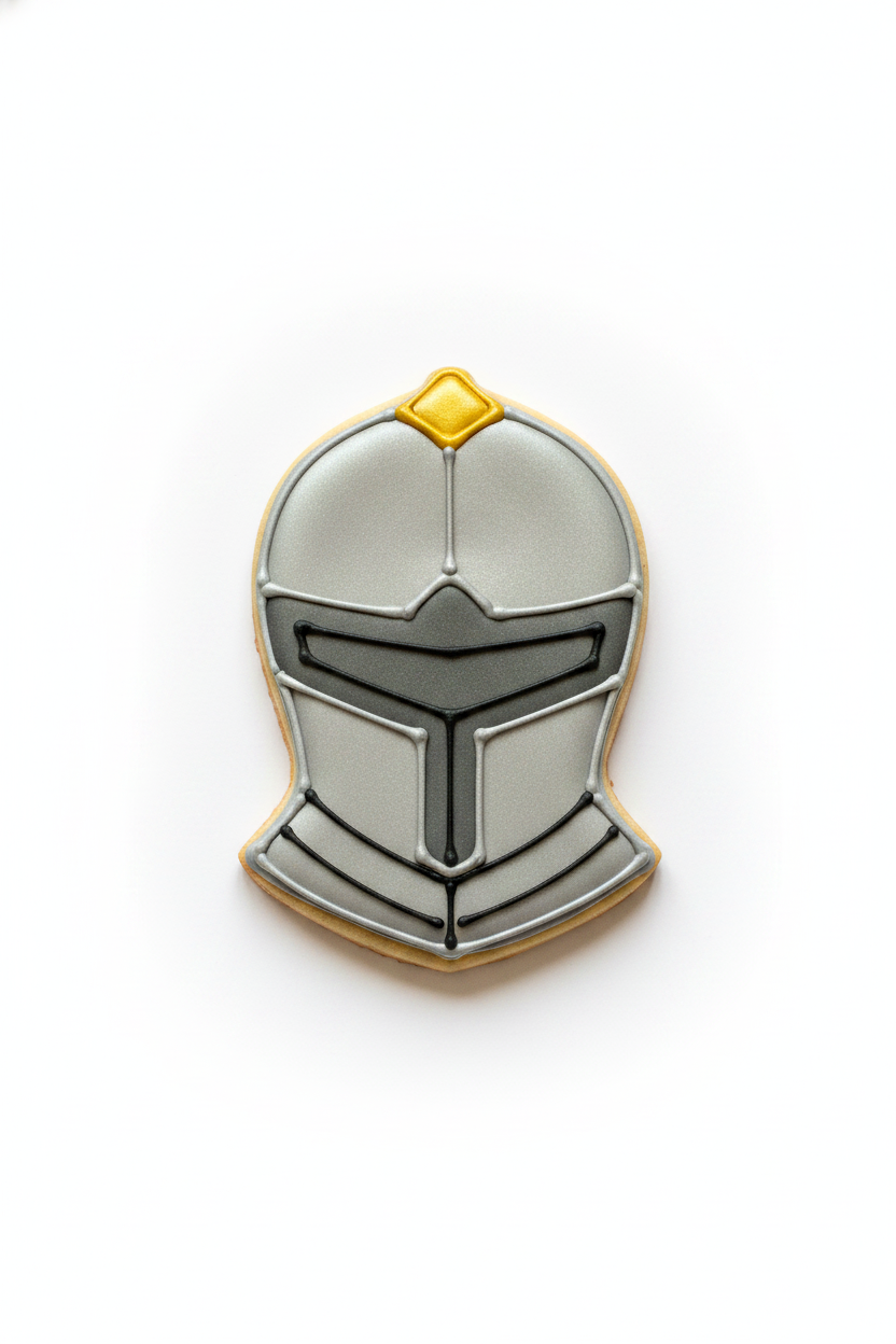 Knight Helmet Cookie Cutter with Easy Push Design — photo 2
