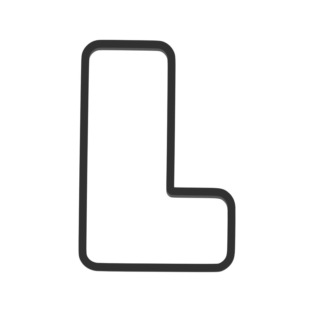 L Capital Block Letter Cookie Cutter with Easy Push Design — photo 3
