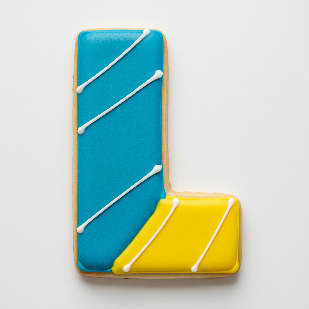 L Capital Block Letter Cookie Cutter with Easy Push Design — photo 2