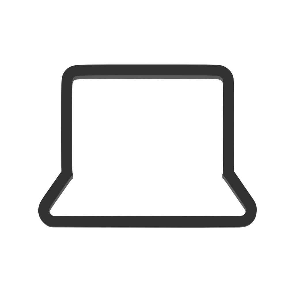 Laptop Computer Cookie Cutter with Easy Push Design — photo 3
