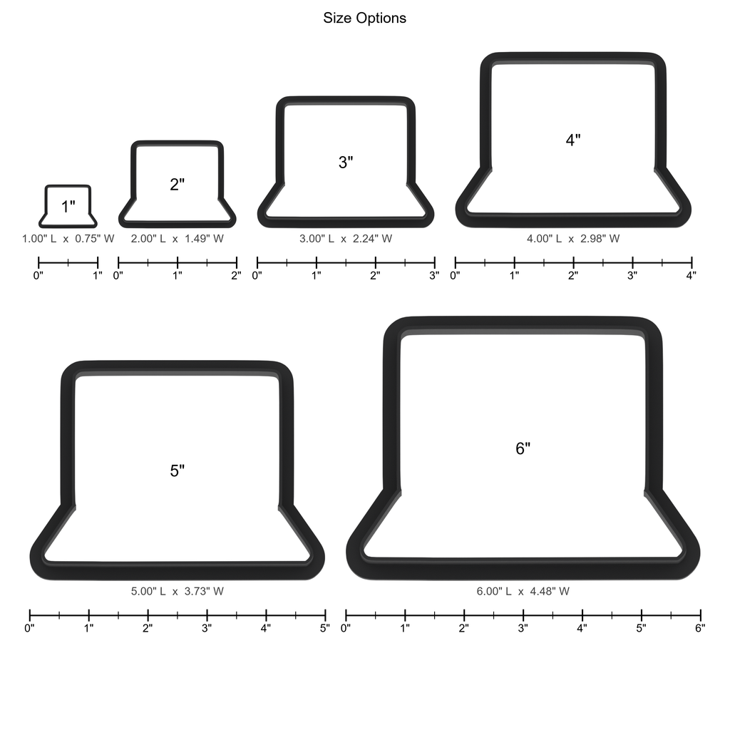 Laptop Computer Cookie Cutter with Easy Push Design — photo 5