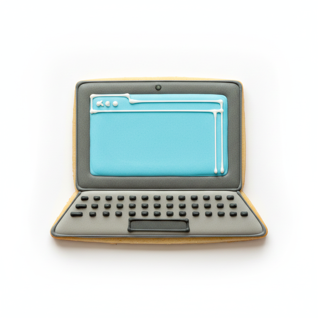 Laptop Computer Cookie Cutter with Easy Push Design — photo 2