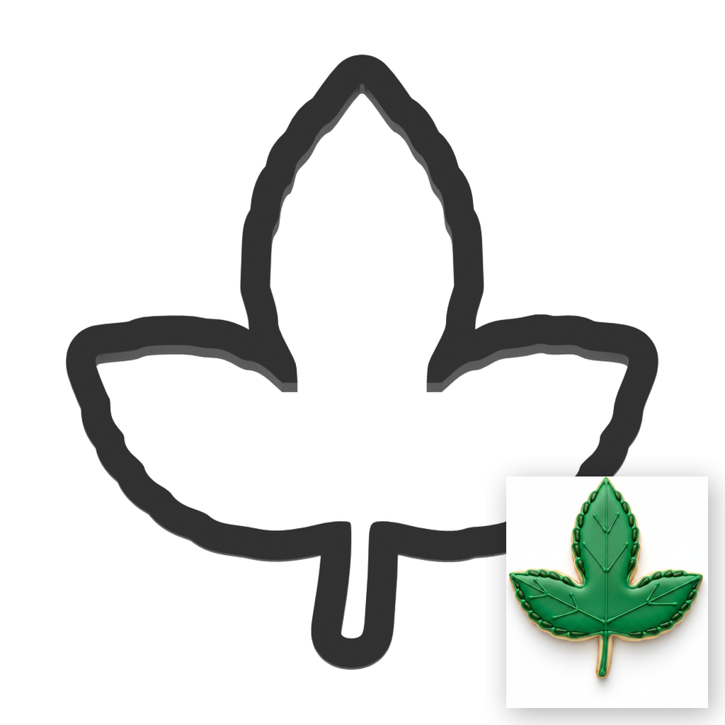 Leaf Cookie Cutter with Easy Push Design — main photo