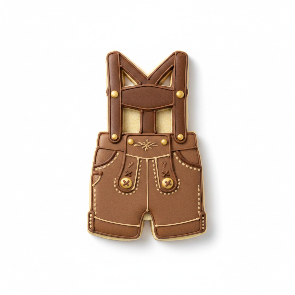 Lederhosen Cookie Cutter with Easy Push Design — photo 2