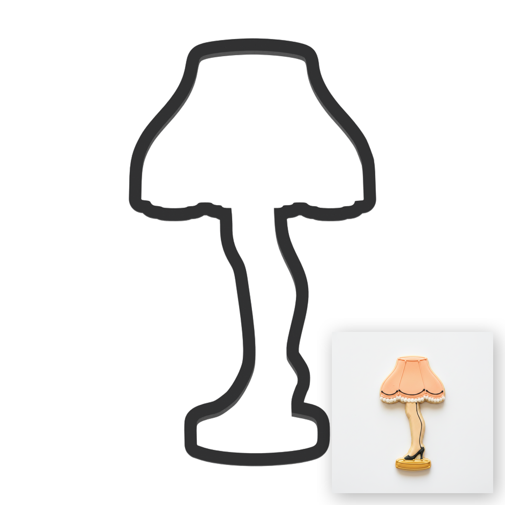 Leg Lamp Cookie Cutter with Easy Push Design — main photo