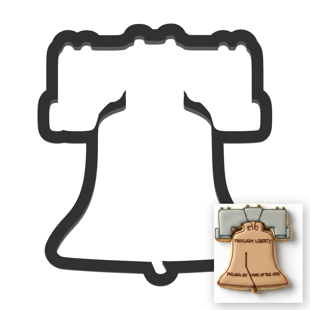 Liberty Bell Cookie Cutter with Easy Push Design — main photo