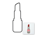 Lipstick Cookie Cutter with Easy Push Design — main photo