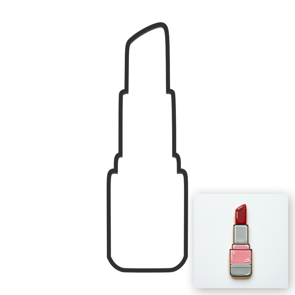 Lipstick Cookie Cutter with Easy Push Design — main photo