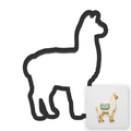 Llama Cookie Cutter with Easy Push Design — main photo