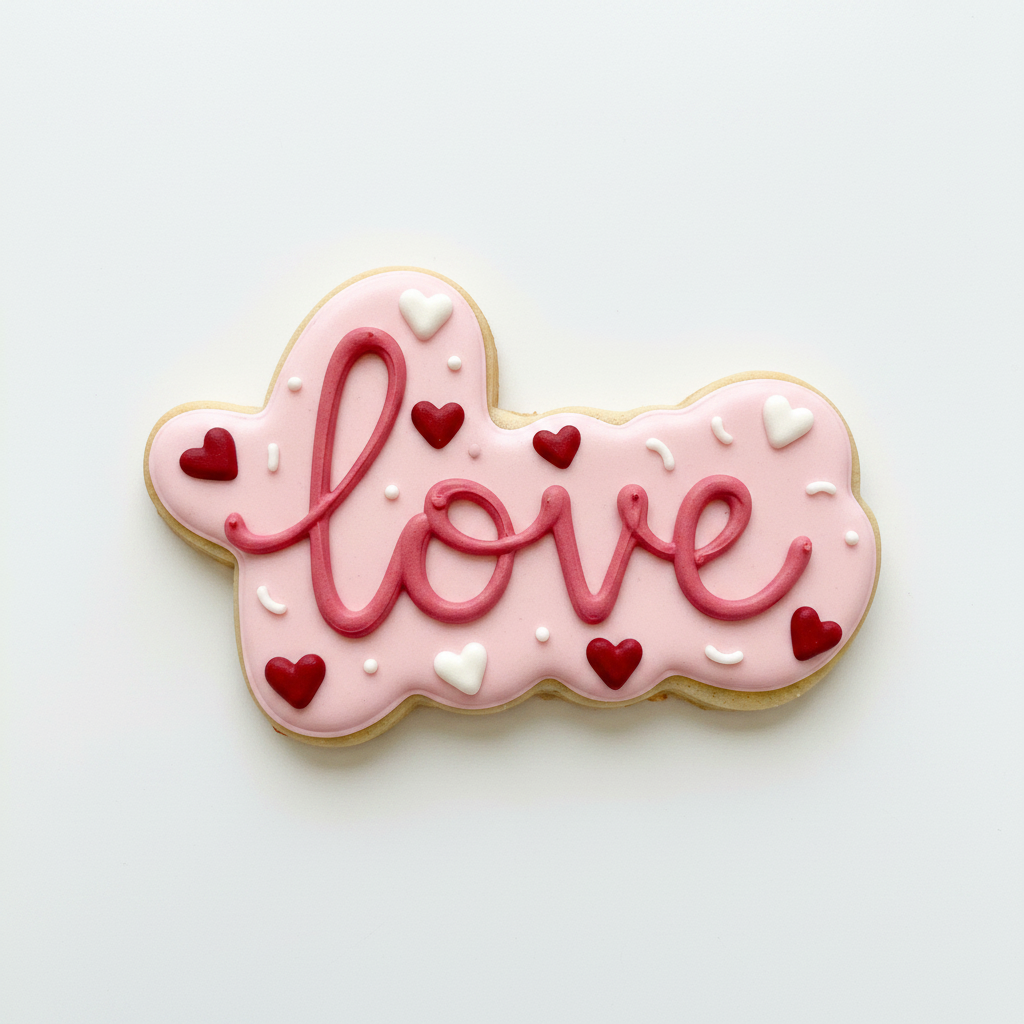 Love Cursive Cookie Cutter with Easy Push Design — photo 2