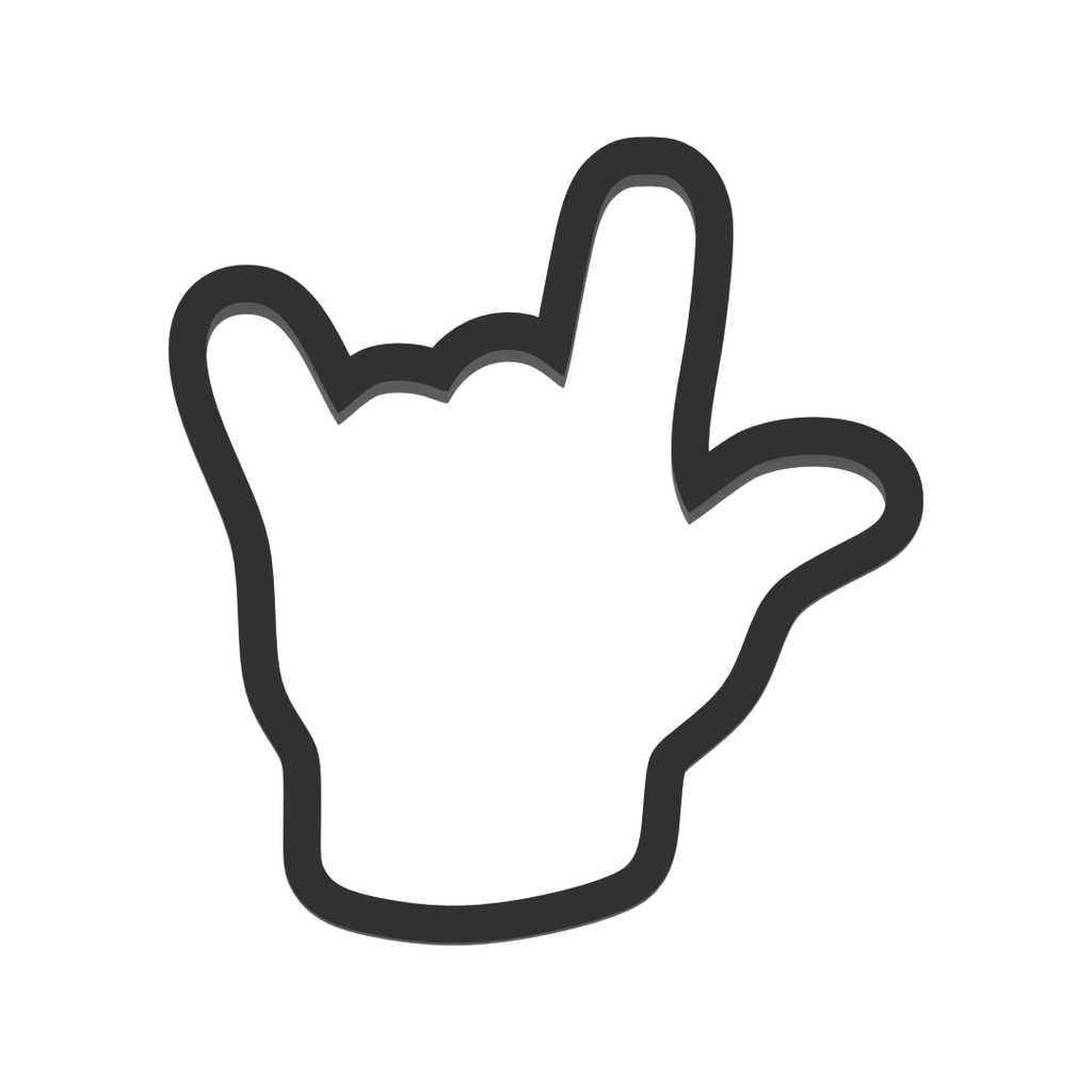 Love Sign Language Cookie Cutter with Easy Push Design — photo 3