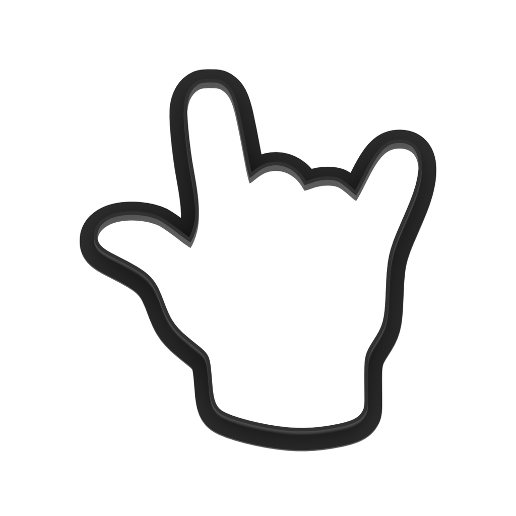 Love Sign Language Cookie Cutter with Easy Push Design — photo 6