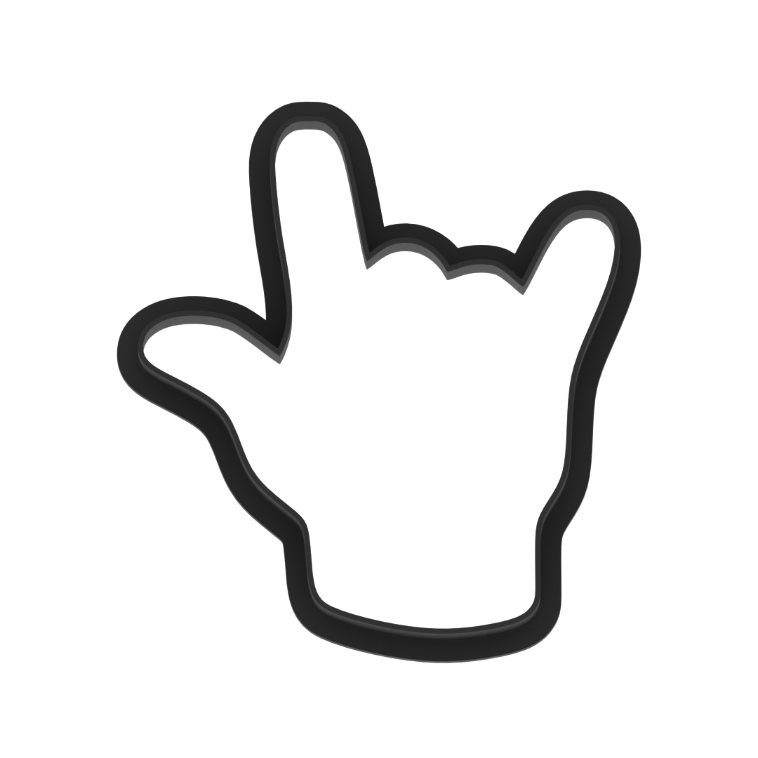 Love Sign Language Cookie Cutter with Easy Push Design — photo 6