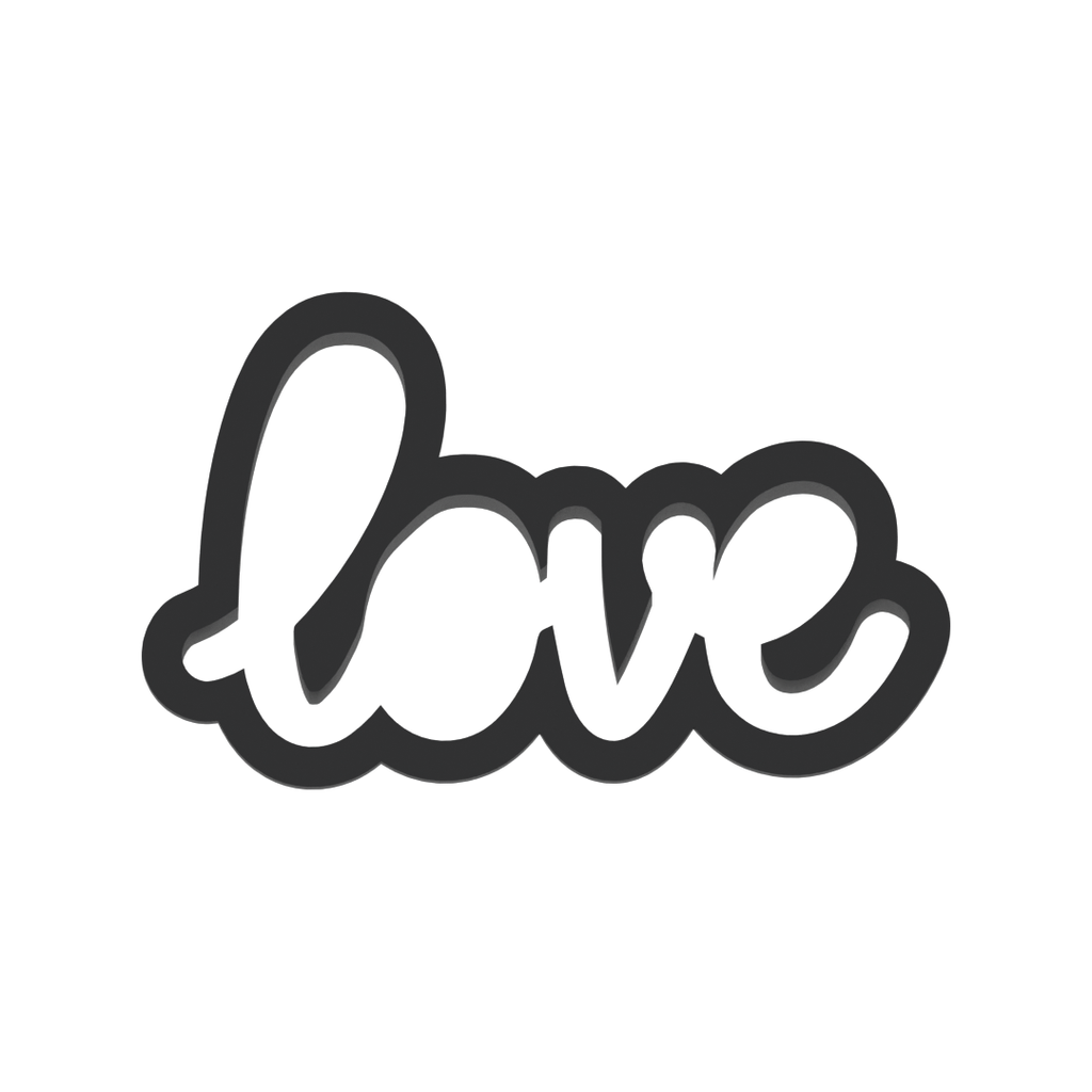 Love Word Outline Cookie Cutter with Easy Push Design — photo 3