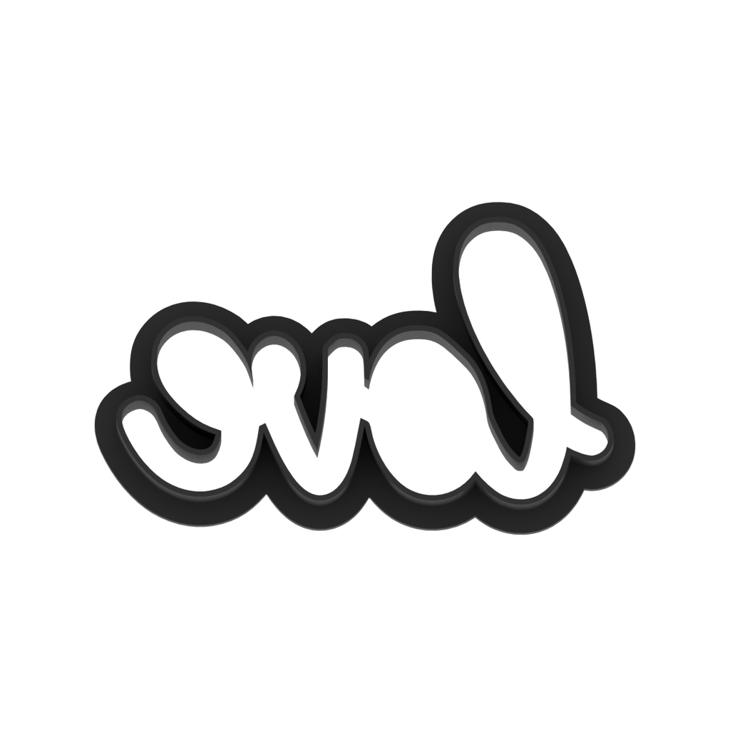 Love Word Outline Cookie Cutter with Easy Push Design — photo 6