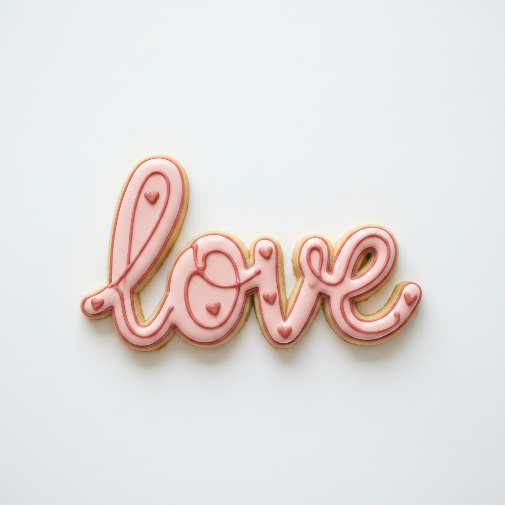 Love Word Outline Cookie Cutter with Easy Push Design — photo 2