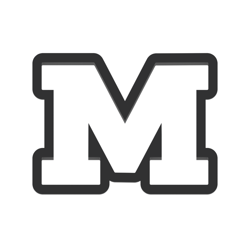 M Capital Block Letter Cookie Cutter with Easy Push Design — photo 3