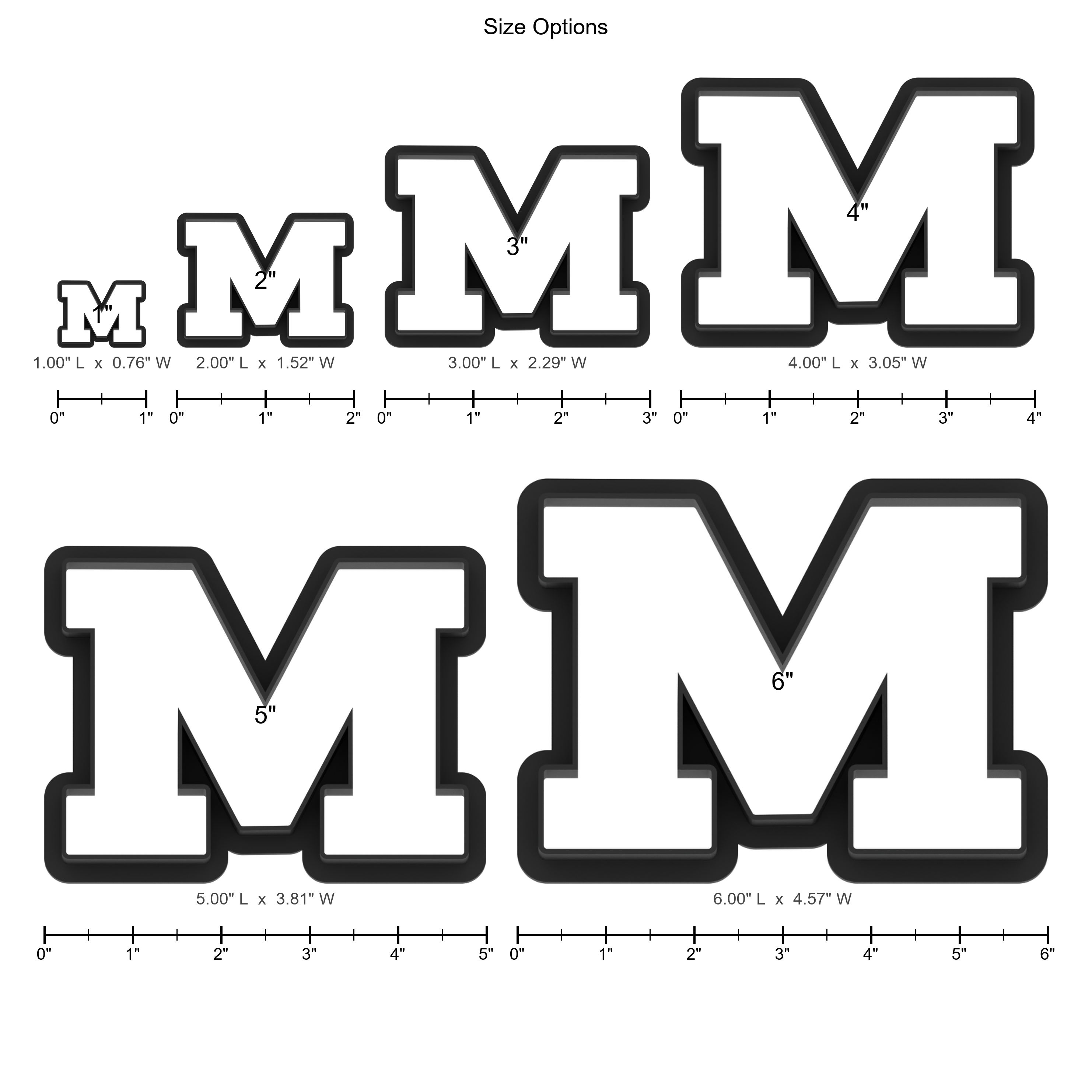 M Capital Block Letter Cookie Cutter with Easy Push Design — photo 5