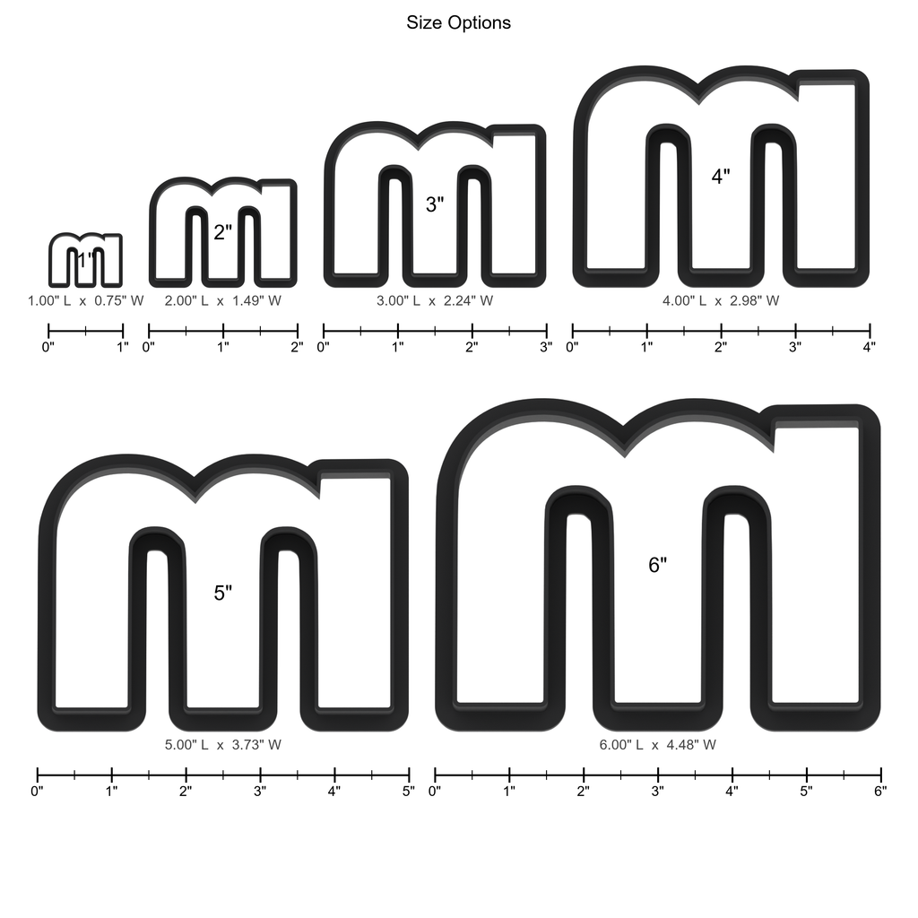 m Lowercase Block Letter Cookie Cutter with Easy Push Design — photo 5